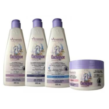 Imagem de Kit Infantil Cachinhos Arvensis Crespos Crespissimos 4 Itens