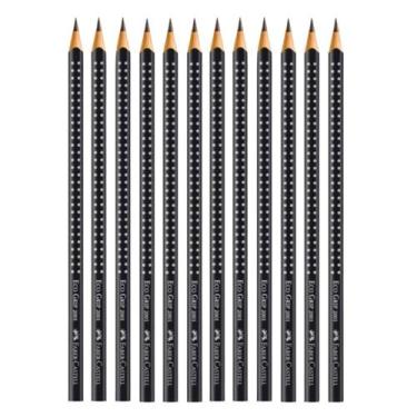 Imagem de Kit 12 Lápis Grafite Preto Grip 2001 Nº2 B Faber Castell - FABER-CASTE