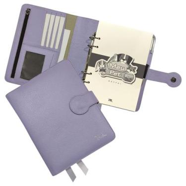 Imagem de Agenda Meu Pet Couro 167-R Personalizada Raffai Couros, Lavanda