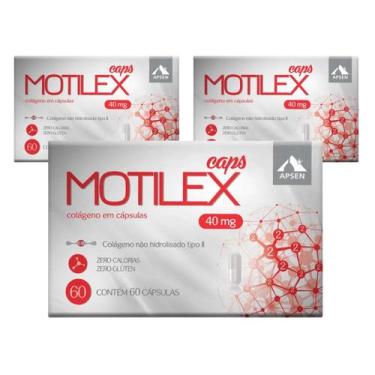 Imagem de Kit 3 Suplemento Vitamina Motilex Caps 40mg 60 Cps  Apsen