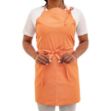 Imagem de Avental de peito algodão tangerina - CASA2ZE