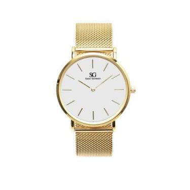 Imagem de Relogio feminino dourado Chelsea Gold 40mm Saint Germain