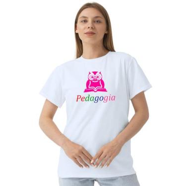 Imagem de Camiseta Pedagogia Coruja Camisa Personalizada Blusa Adulto Algodão co