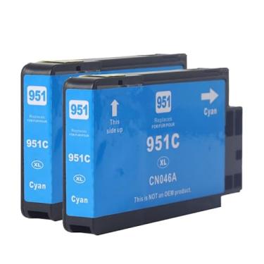 Imagem de Esiwerjob Cartucho de tinta de substituição 951XL para 951 XL ciano para OfficeJet Pro 251dw 276dw 8100 8610 8620 8630 Series (pacote com 2)