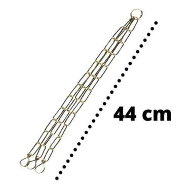 Imagem de Kit 3 und de corrente Laminada dourada para vaso xaxim - Azul verde Ga