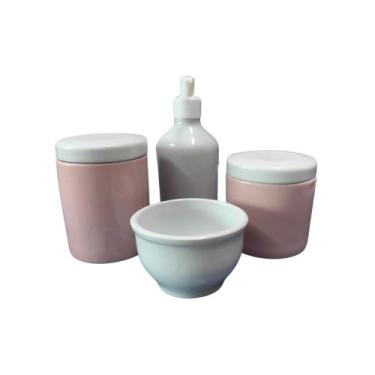 Imagem de Kit Higiene Bebê Porcelana Premium Rosa Azul Menina Menino - Dóia Kids