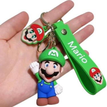 Imagem de Chaveiro 3d Luigi Personagem Chave Carro Bolsa Coleção Mário Bros Ping