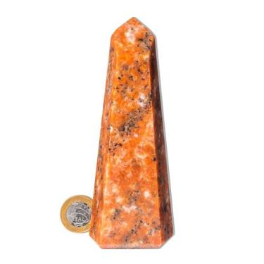 Imagem de 01 Ponta Calcita Laranja Pedra Natural 15 a 16 cm Tipo A - CristaisdeC
