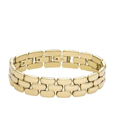 Imagem de Fossil Pulseira feminina de corrente de aço inoxidável dourado Arden Watch Links (Modelo: JF04784710), One Size, Aço inoxidável, Sem Pedra Preciosa