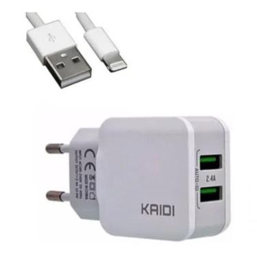 Imagem de Carregadores Com Fio Rapido Kaidi Kd-301a 2.4a Iphone Wk