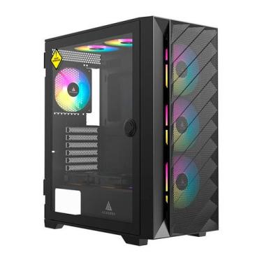 Imagem de Gabinete Gamer Acegeek Nova C410 Mesh, Mid-Tower, Lateral de Vidro, Pr
