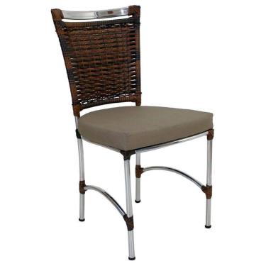 Imagem de Cadeira Em Alumínio E Fibra Sintética Jk Cozinha Edícula Argila E Lisato Fendi