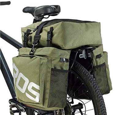 Imagem de UNISTRENGH Bolsa impermeável para bicicleta – Bolsa mensageiro multifuncional 3 em 1 para bicicletas – Bolsa de porta-malas para banco traseiro de bicicleta – Bolsa de selim para ciclismo de estrada