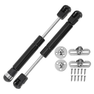 Imagem de X AUTOHAUX 150 mm/5,91" Amortecedores a gás 100N molas a gás preto aço carbono 2 conjuntos RV carro caixa de armazenamento tampa caixa de armazenamento capa de porta de armário