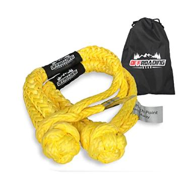 Imagem de Offroading Gear Duas manilhas sintéticas macias 4x4 para recuperação e reboque com bolsa de armazenamento grátis | Ótimo para quadriciclo | UTV | Caminhões | etc. 15,4 kg + | Amarelo