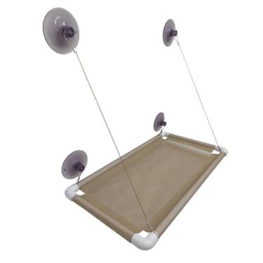 Imagem de Cama Pet para Gato Suspensa de Janela Varanda Bege AmoAmora Pet