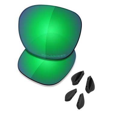 Imagem de SAUCER Lentes de reposição premium e protetores de nariz para óculos de sol Oakley Hold Out OO9357 High Defense - Verde Jade polarizado