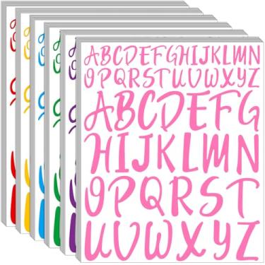 Imagem de Bemeol 1872 Pieces Letter Stickers 36 Sheet Self Adhesive Stick on Letters Capital Alphabet Sticker Letter for Bulletin Board Classroom Craft Home Decor(1 Inch,2 Inch)