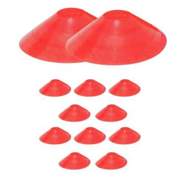 Imagem de 12x Chapéu Chines Cone 19cm Mini Treino Esporte Funcional VERMELHO - 3