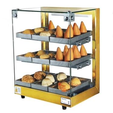 Imagem de TB9 - Estufa Beta para salgados 9 bandejas Torre Dourada - 127V - Omeg