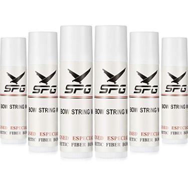 Imagem de 6 peças de cera para arco lubrificante para corda de arco, composto recurvo de cera para uso externo, reduzindo o atrito e evitando o desgaste