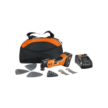 Imagem de Fein Multimaster Tool Multimaster AMM 700 Kit oscilante sem fio com sistema de bateria AMPShare de 18V 4 Ah - Multiferramenta sem fio alimentada para trabalho interno e renovação - 71293664090