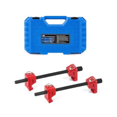 Imagem de Orion Motor Tech Compressor de mola, compressor de mola com alcance de 26,9 cm, ferramenta de compressor de mola de bobina dupla resistente com pinos de bloqueio, soquete de 13/16" 1/2" para comprimir a mola de bobina