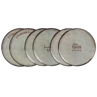 Imagem de Jogo de Pratos Porcelana Churrasco Rustic 28cm 6 Peças - Tramontina 96