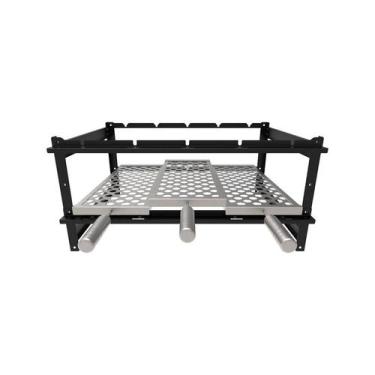 Imagem de Suporte Tradicional Black para 5 Espetos + 3 Grelhas Moeda - A3 Grill