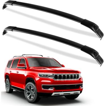 Imagem de Barras transversais para rack de tejadilho 100 libras compatíveis com Jeep Wagoneer & Grand Wagoneer & Wagoneer L e Grand Wagoneer L 2022-2025, barras transversais de canoa de carga de alumínio