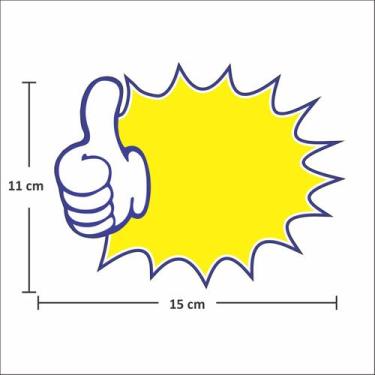 Imagem de Cartaz de Oferta Splash Joinha Azul Mini Papel Duplex 25 unidades - Ca