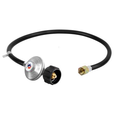 Imagem de R REGSAFE Regulador De Gás Propano Para Churrasqueira A Com Mangueira Glp 2 Pés, Baixa Pressão, 25-250 Psi, Maioria Dos Modelos Glp, Como Weber E Charbroil, Aquecedor Fogueira