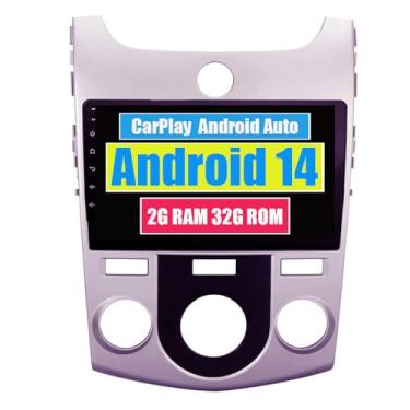 Imagem de RoverOne Central Multimídia para Kia Forte Cerato Naza 2009 2010 2011 2012 com CarPlay Android Auto Navegação GPS Bluetooth Radio Estéreo WiFi