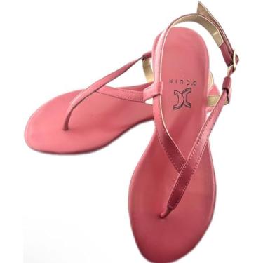 Imagem de Sandalia feminina rasteirinha confortavél luxo couro legítimo feita a mão Dcuir Veneza (Rosa, BR, Adulto, Numérico, M, 37)