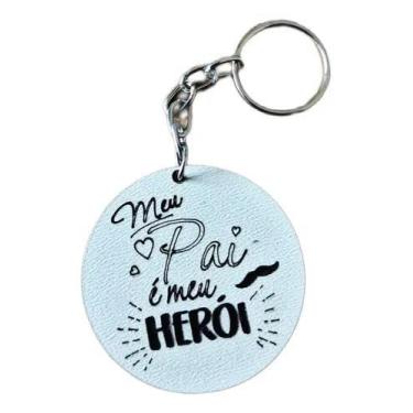 Imagem de 30 Chaveiros Dia Dos Pais Personalizado Em Mdf Pai Heroi - vianatto