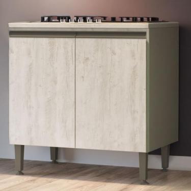 Imagem de Balcão de Cozinha Greta 2 Portas 1 Prateleira Crema - Irm Móveis, Bege