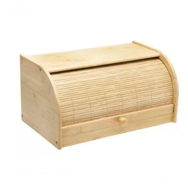 Imagem de Porta Pães Com Tampa Retrátil Ecokitchen Bambu 38 Cm - Mimo Style - Bm20354