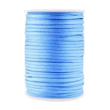 Imagem de Mandala Crafts Cordão De Cetim Nylon 3 Mm, Rabo Rato, Fio Azul-Bebê, 50 Jardas, Nó Chinês Para Pulseira, Colar, Fabricação Joias, Acabamento Em Macramê