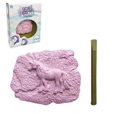 Imagem de Unicornio escavacao brilha no escuro com pedra de gesso acessorio cava