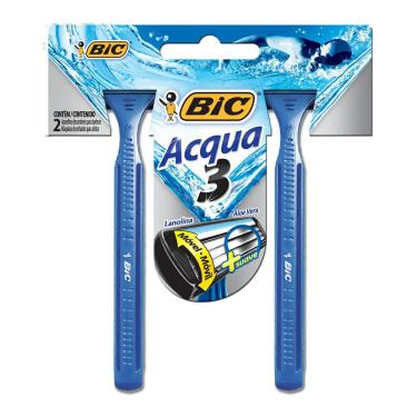 Imagem de Aparelho De Barbear Bic Acqua 3 - 2 unidades