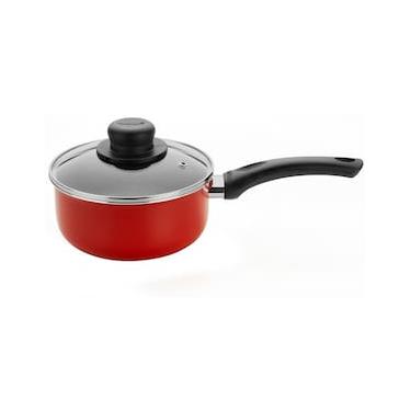 Imagem de Panela Multiflon Páprika em Alumínio com Revestimento Antiaderente e Tampa de Vidro com Saída de Vapor 18 cm – Vermelha