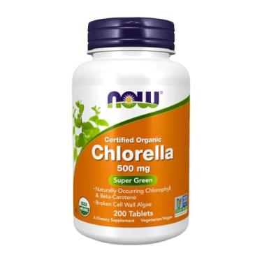 Imagem de Clorela Orgânica Chlorella 500mg Importada EUA 200 Tabletes