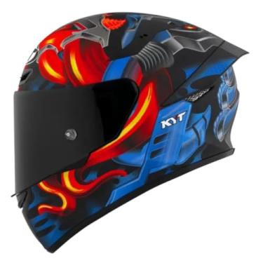 Imagem de Capacete Fechado Kyt Tt Course Magnet Gloss Brilhoso Azul - S/55-56