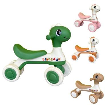 Imagem de Motoca Infantil De Equilíbrio Com Luz E Som Dino HK Brinquedos, Laranj