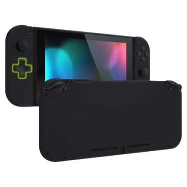 Imagem de eXtremeRate Conjunto completo personalizado para Nintendo Switch, placa traseira de console de substituição com aderência suave ao toque, caixa de controle portátil NS Joycon com botões para Nintendo Switch – Preto