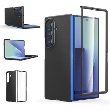 Imagem de Foluu Capa Slim Fit para Samsung Galaxy Z Fold 7, com protetor de tela frontal integrado, capa protetora de PC ultrafina fosca para Samsung Galaxy Z Fold7 5G 2025 (preto)