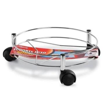 Imagem de Suporte com rodinhas p/ botijão reforçado - niquelart