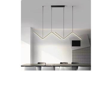 Imagem de Pendente De Led Moderno Ilha Bancada Mesa Jantar Zig Zag