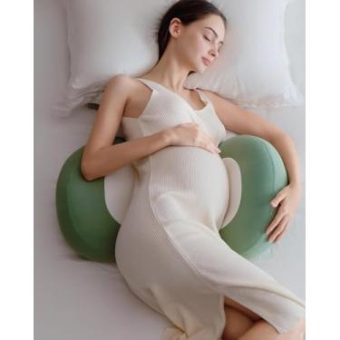 Imagem de Travesseiro de maternidade para mulheres grávidas, travesseiro de suporte de corpo inteiro, conforto de sono lateral