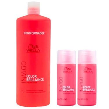 Imagem de Wella Professionals Brilliance Kit  Dois Shampoos + Condicionador, Kit